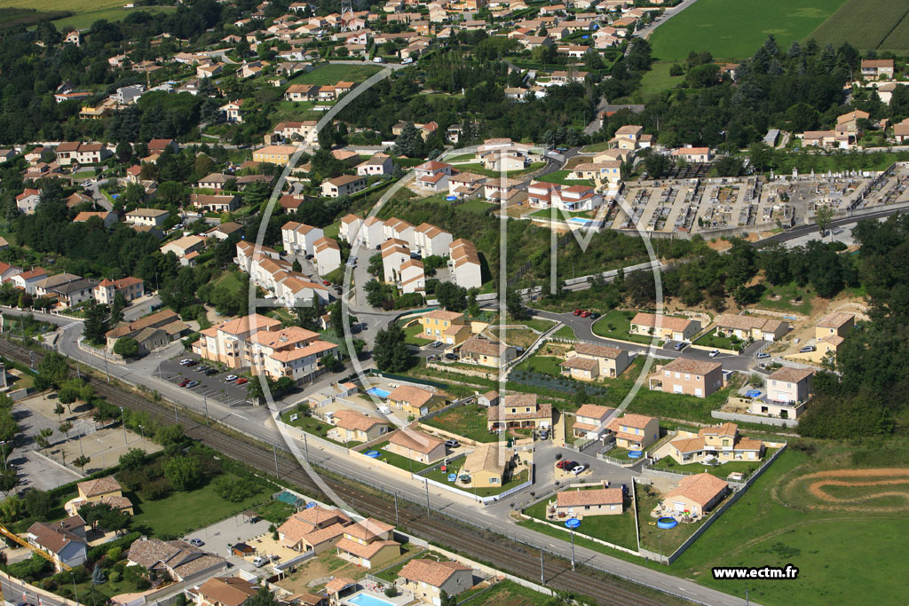 Photo arienne de Saint Marcel les Valence