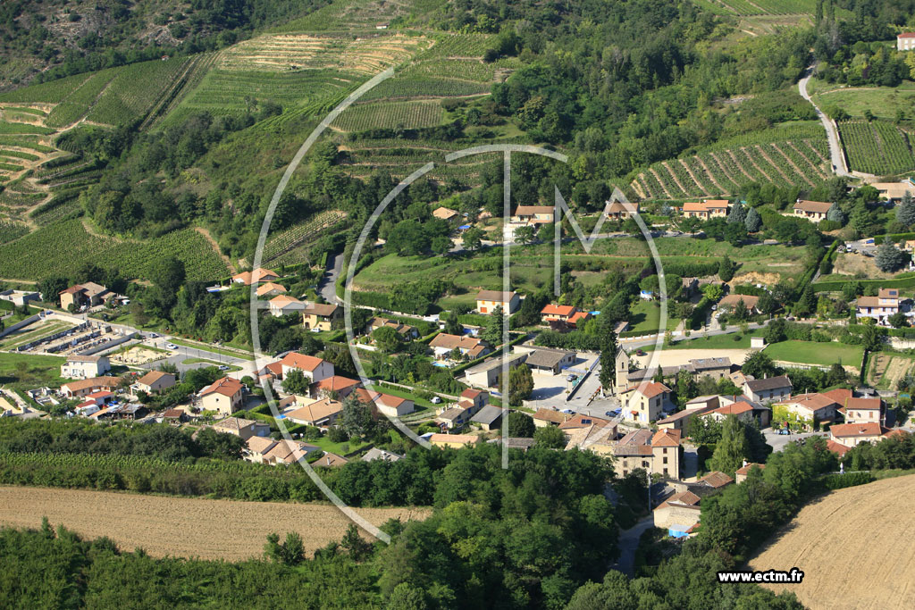 Photo arienne de Crozes Hermitage
