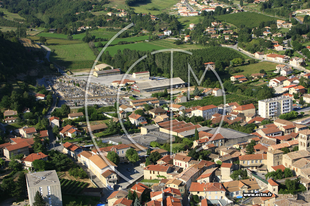Photo arienne de Saint Donat sur l'Herbasse