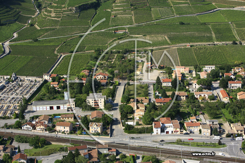 Photo arienne de Tain l'Hermitage