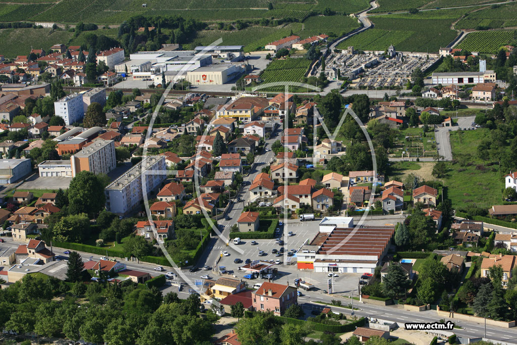 Photo arienne de Tain l'Hermitage