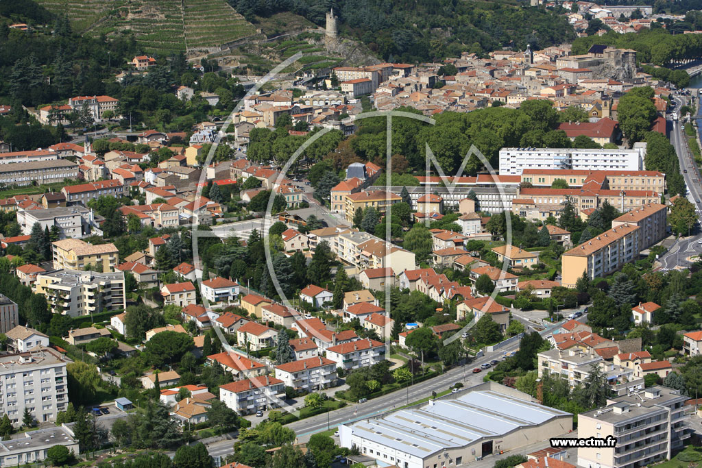 Photo arienne de Tournon sur Rhne