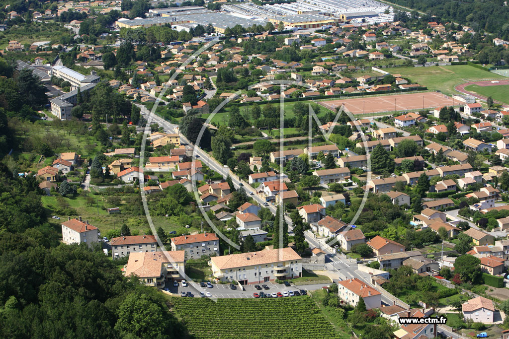 Photo arienne de Tournon sur Rhne