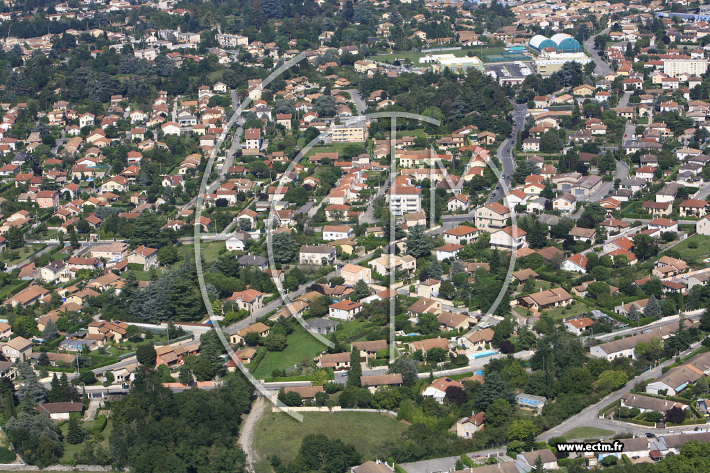 Photo arienne de Bourg de Peage