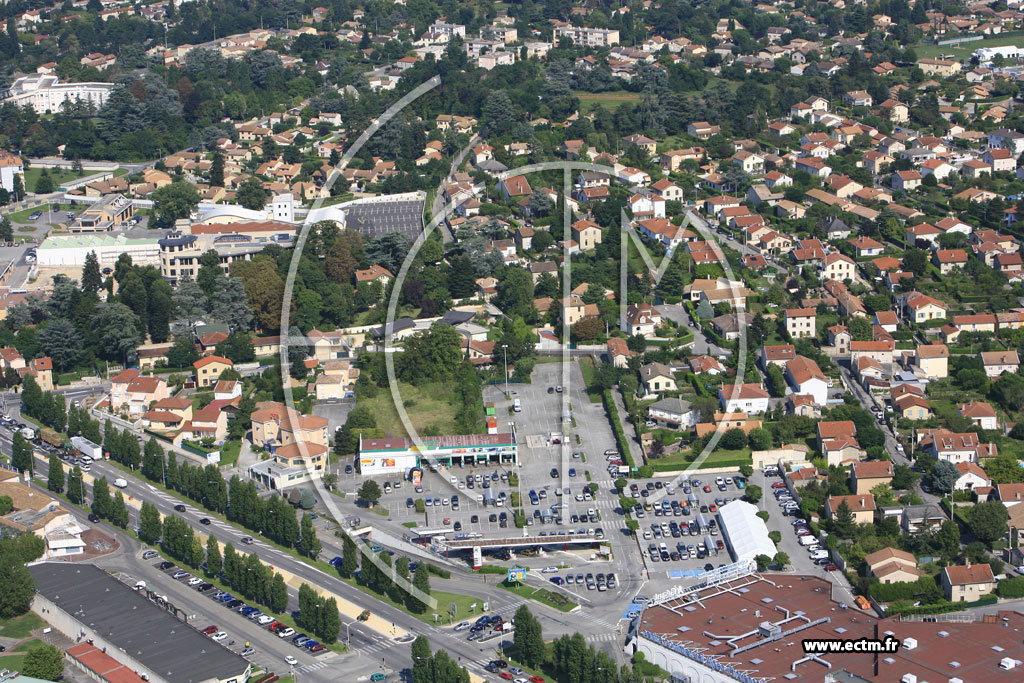 Photo arienne de Bourg de Peage
