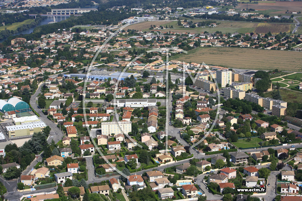Photo arienne de Bourg de Peage