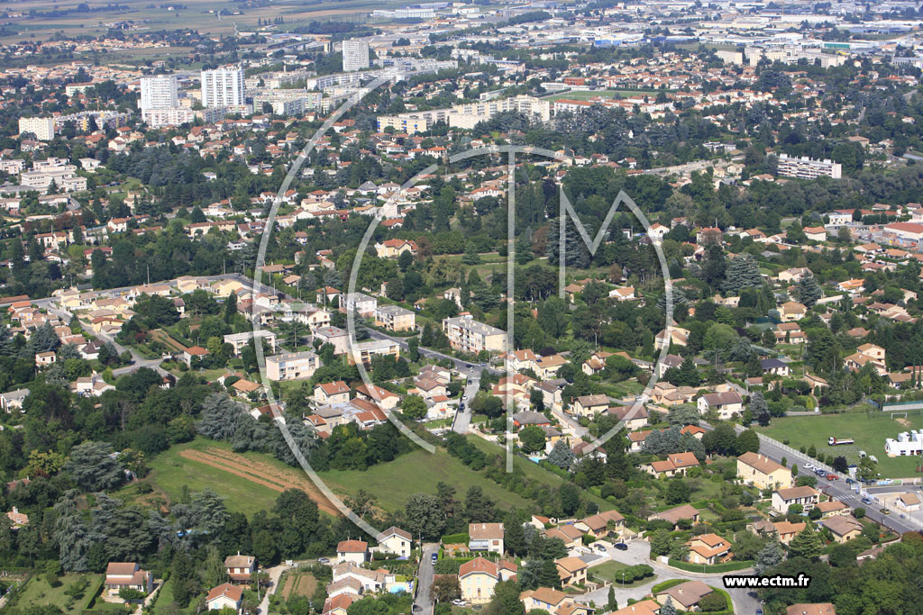 Photo arienne de Bourg de Peage