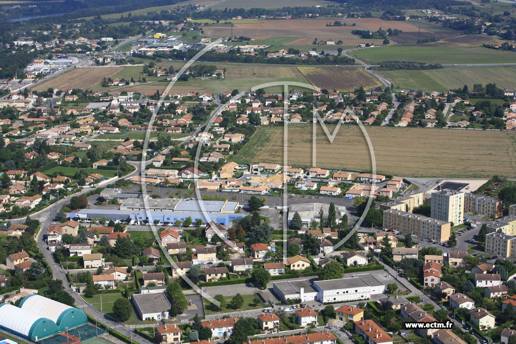 Photo arienne de Bourg de Peage