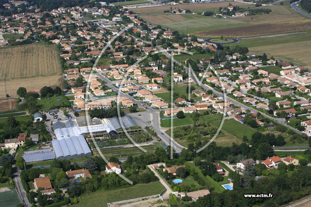 Photo arienne de Bourg de Peage