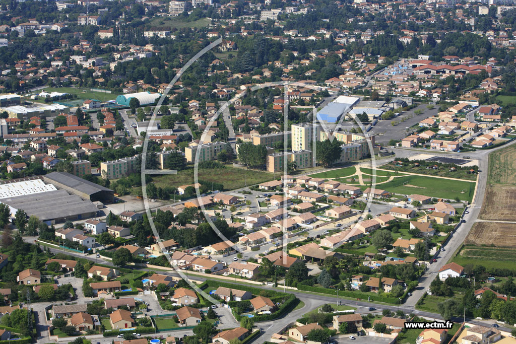 Photo arienne de Bourg de Peage