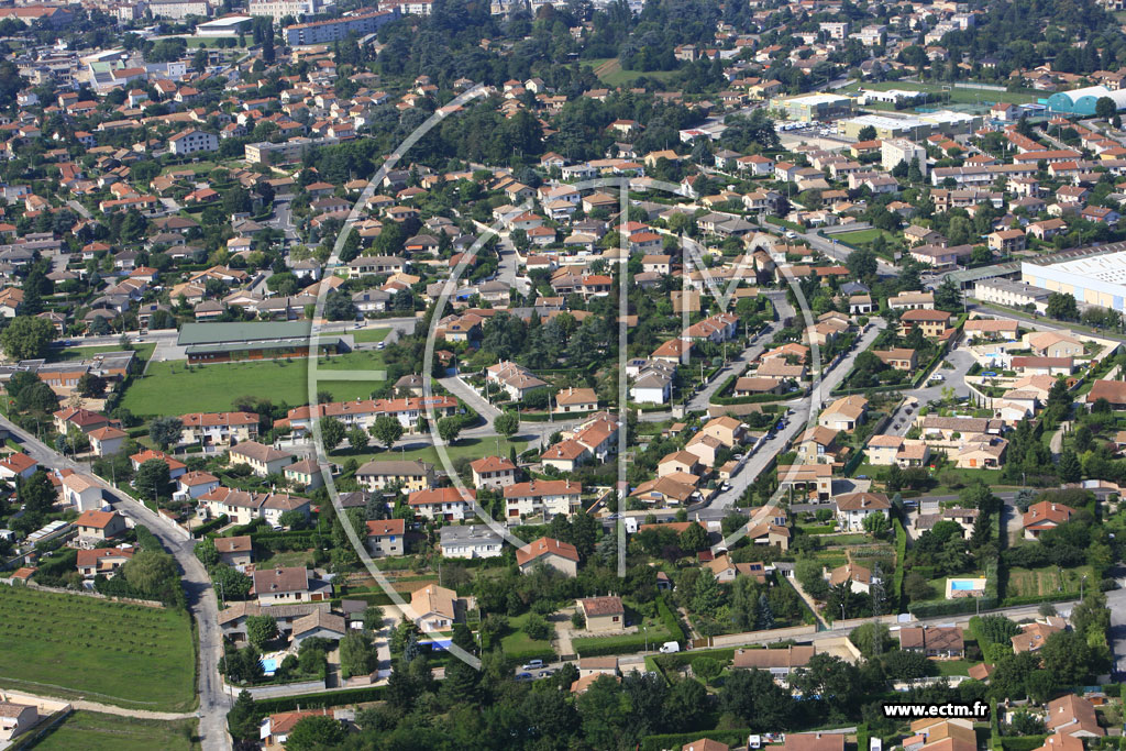 Photo arienne de Bourg de Peage