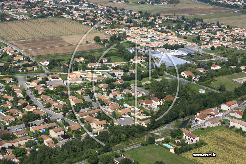 Photo arienne de Bourg de Peage