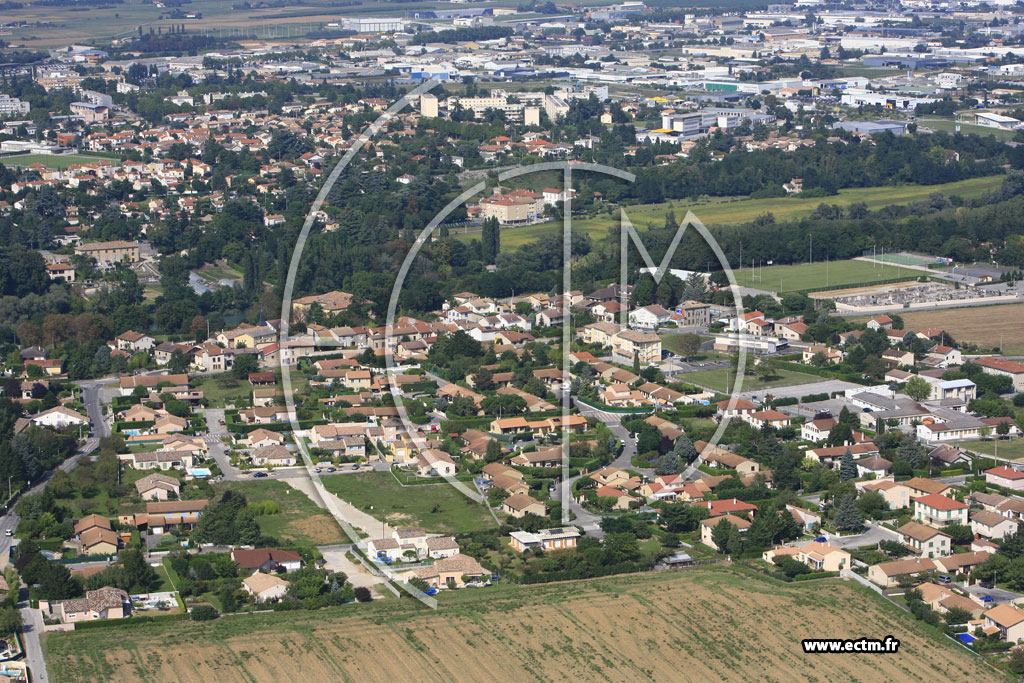 Photo arienne de Bourg de Peage