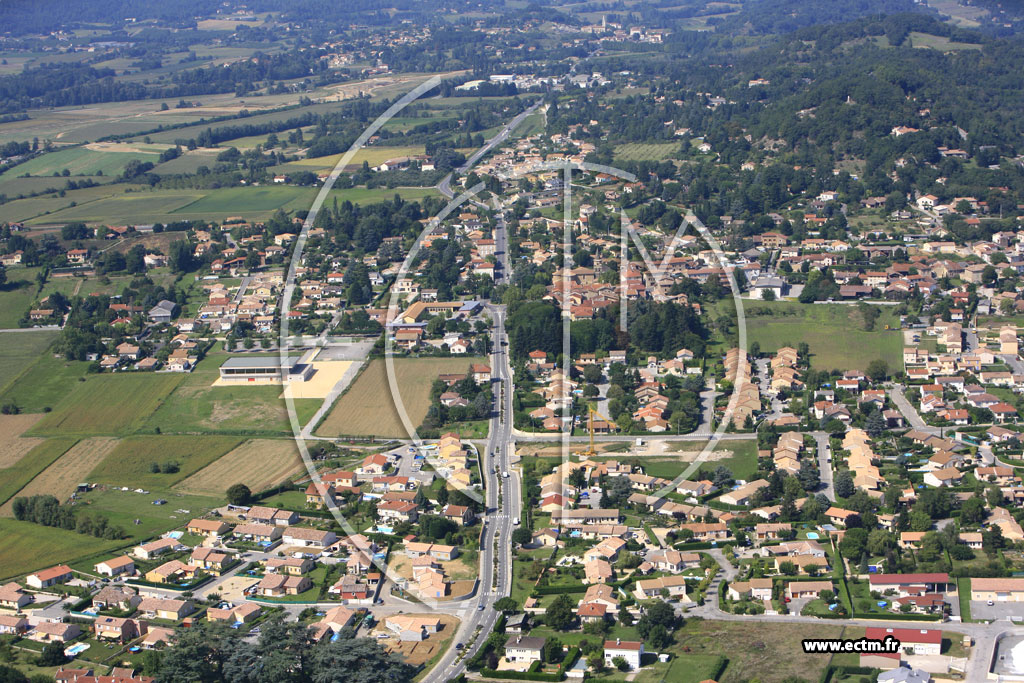 Photo arienne de Mours Saint Eusebe