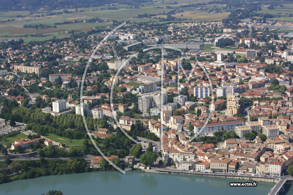 Photo arienne de Romans sur Isere
