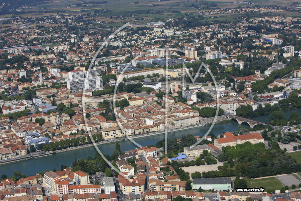 Photo arienne de Romans sur Isere
