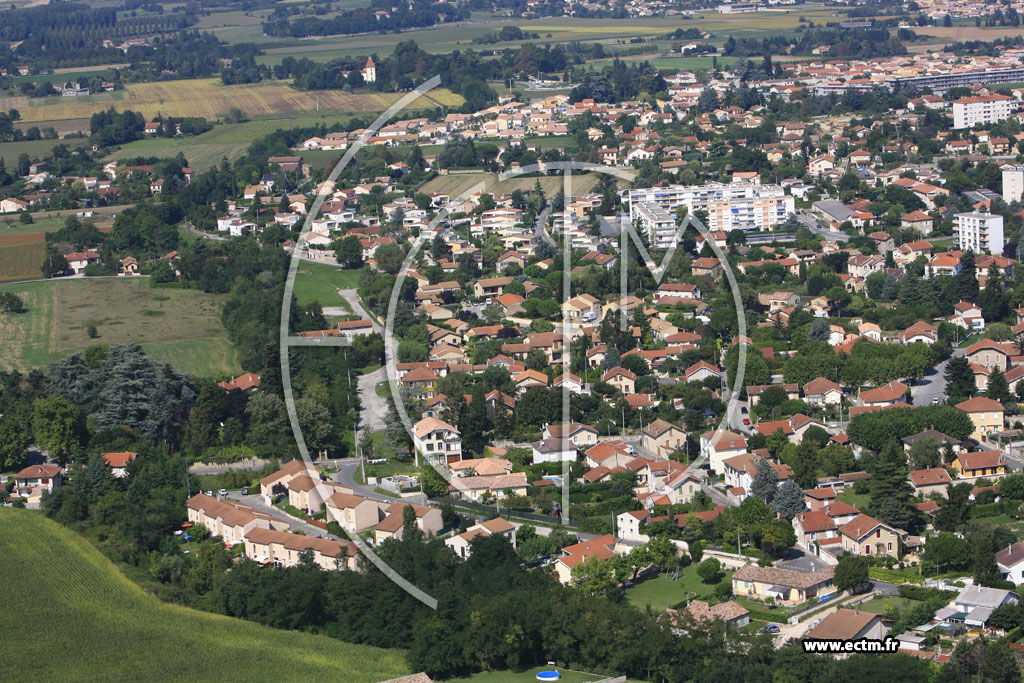 Photo arienne de Romans sur Isere (Ouest)