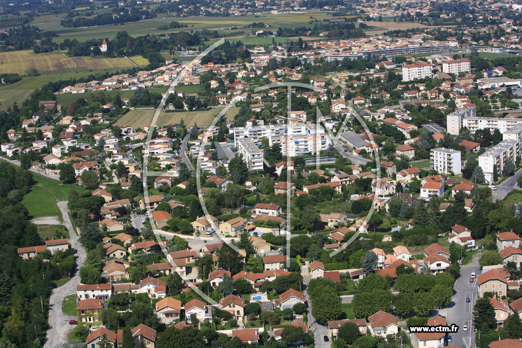 Photo arienne de Romans sur Isere (Ouest)