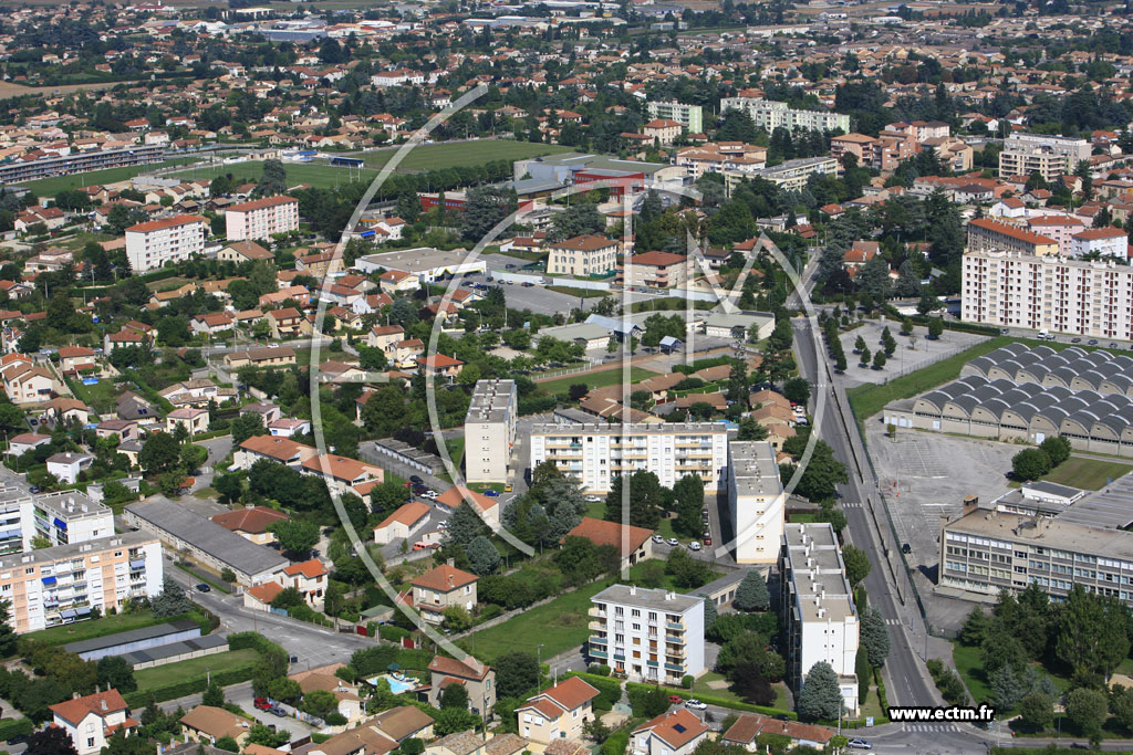 Photo arienne de Romans sur Isere (Ouest)