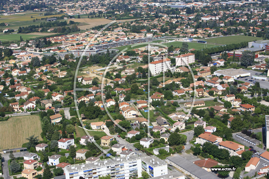 Photo arienne de Romans sur Isere (Ouest)