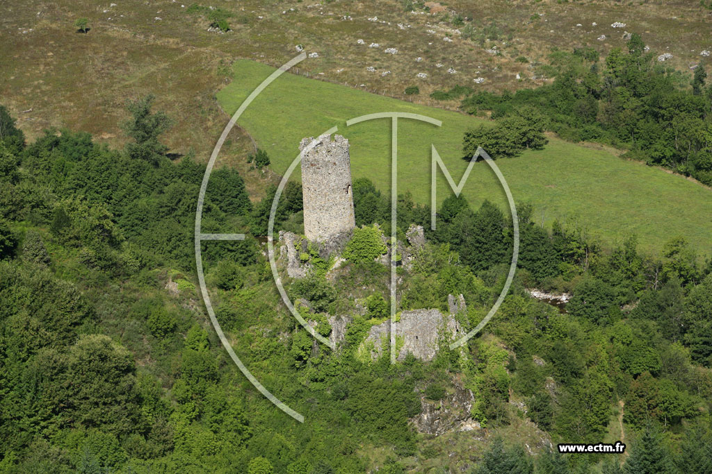 Photo arienne de Barnas (Ruines Chteau)