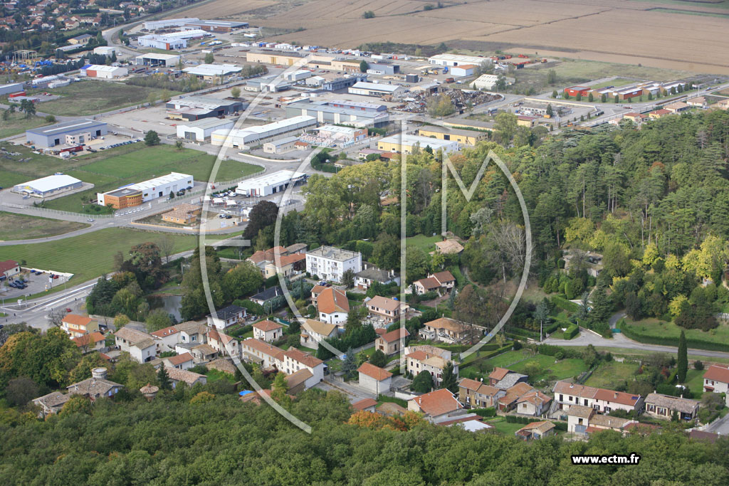 Photo arienne de Saint Maurice l'Exil (Colombier)