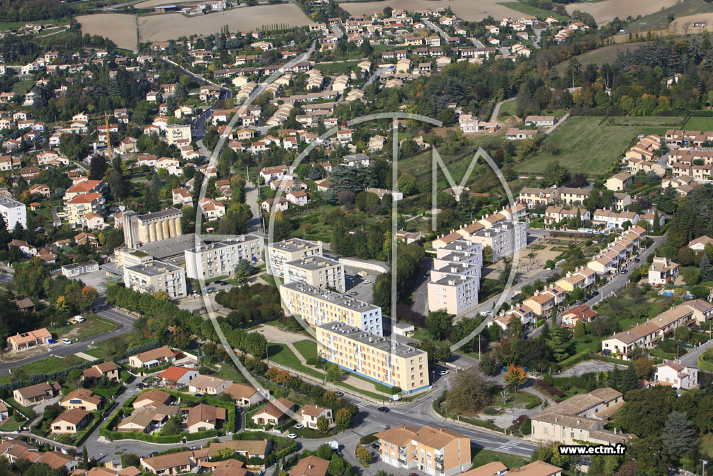 Photo arienne de Crest