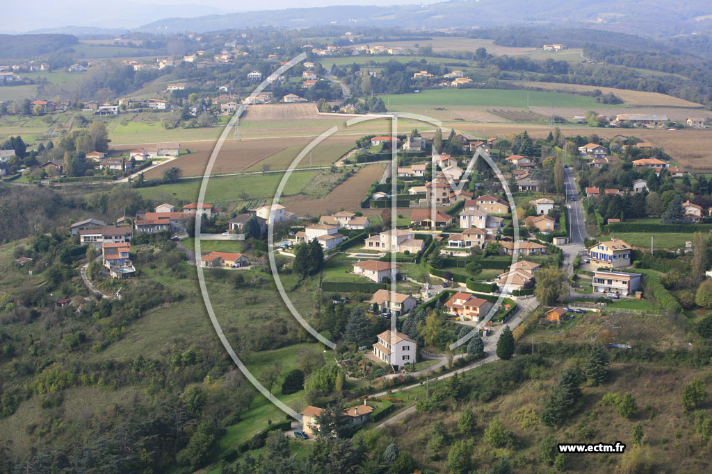 Photo arienne de Saint Cyr sur le Rhne
