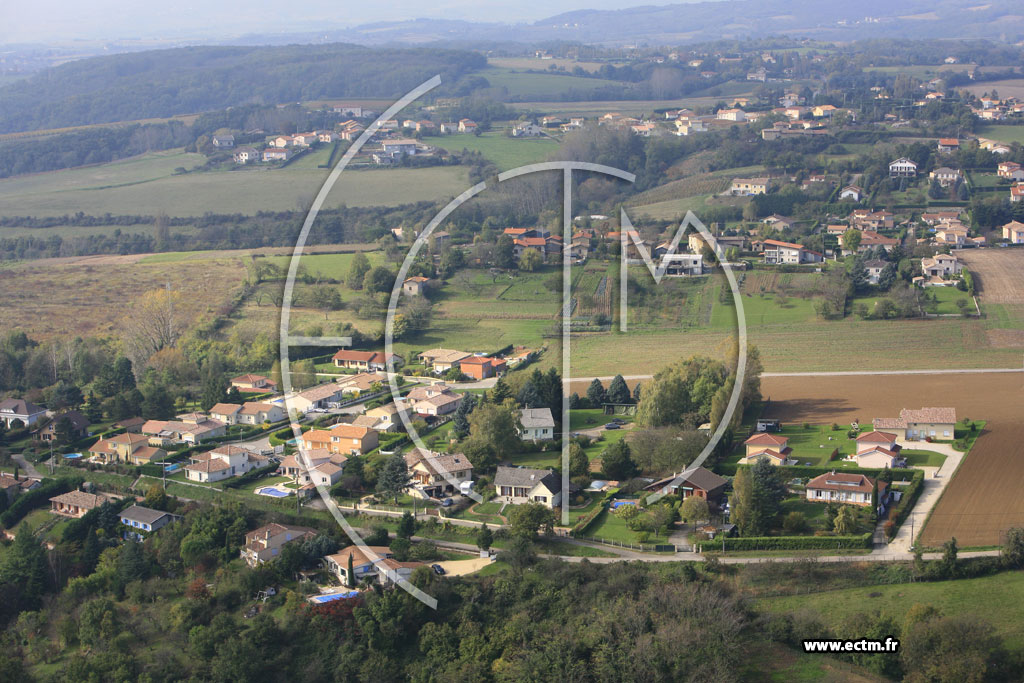 Photo arienne de Saint Cyr sur le Rhne