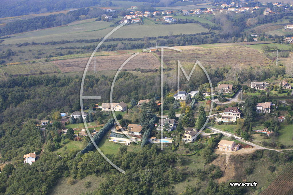 Photo arienne de Saint Cyr sur le Rhne