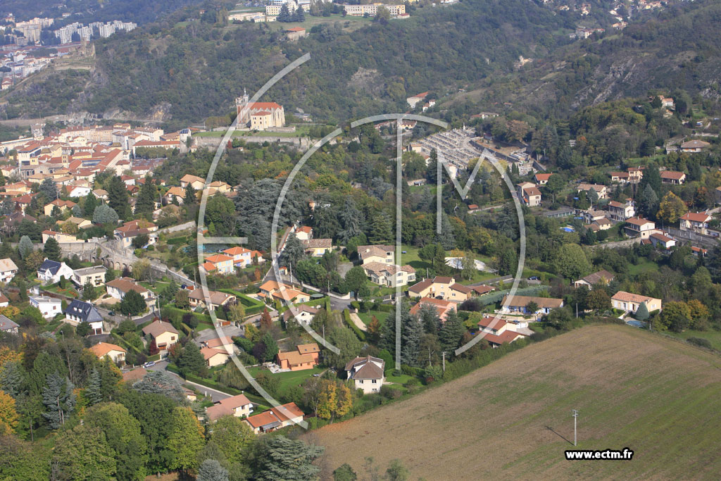 Photo arienne de Vienne (monte des Tupinieres)