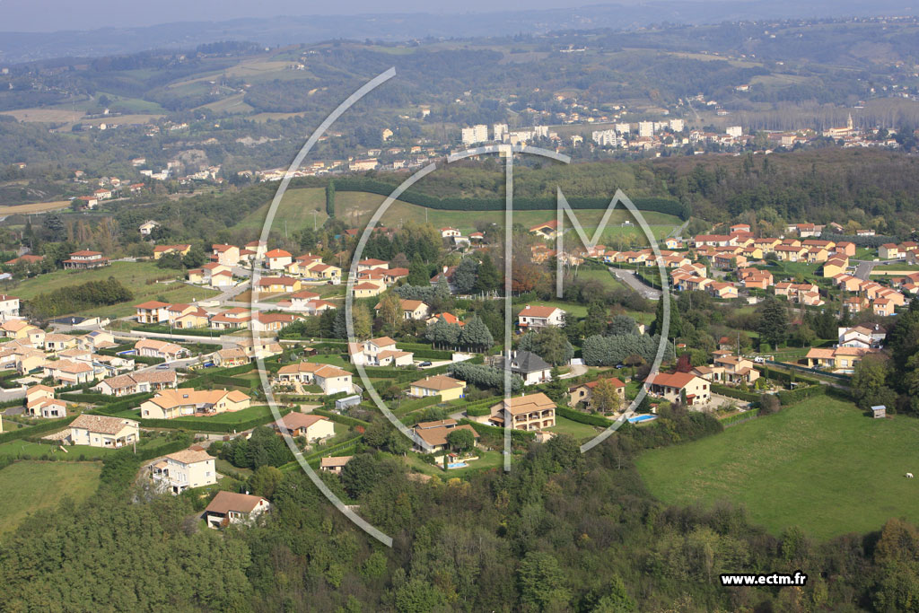 Photo arienne de Vienne (monte Saint Marcel)