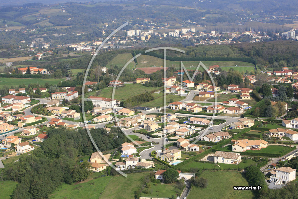 Photo arienne de Vienne (monte Saint Marcel)