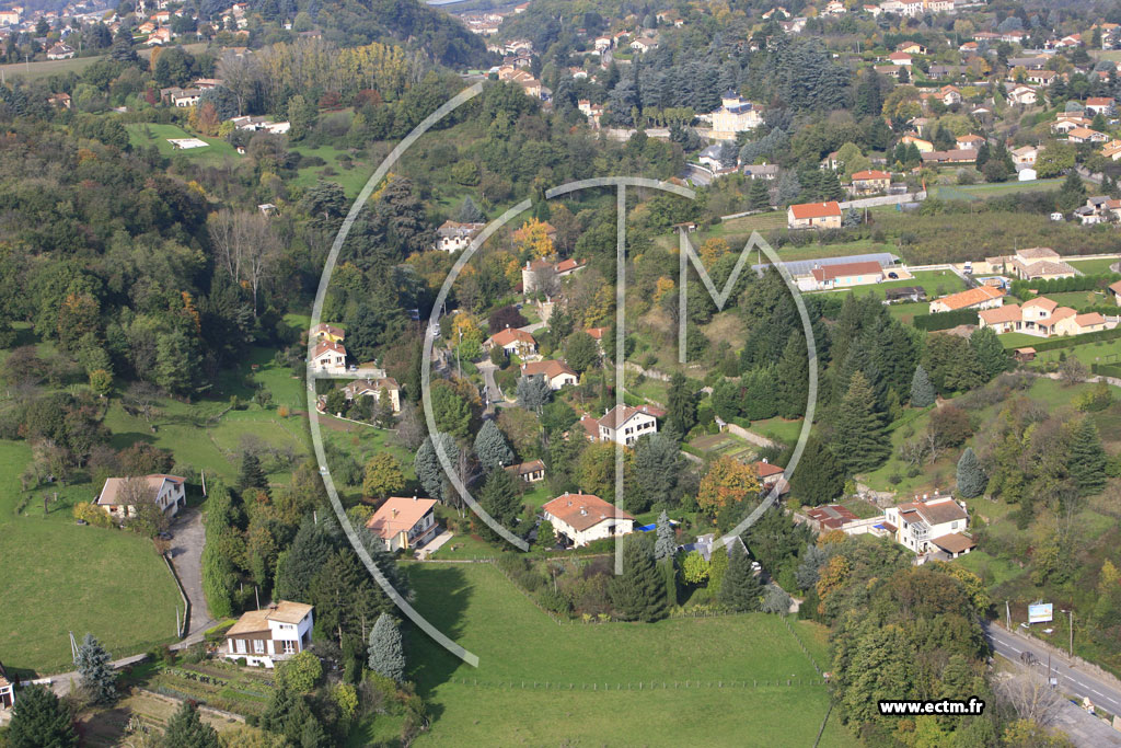 Photo arienne de Vienne (monte Saint Marcel)