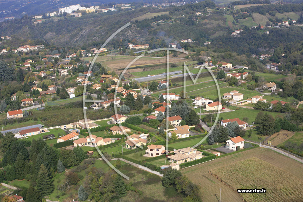 Photo arienne de Vienne (monte Saint Marcel)