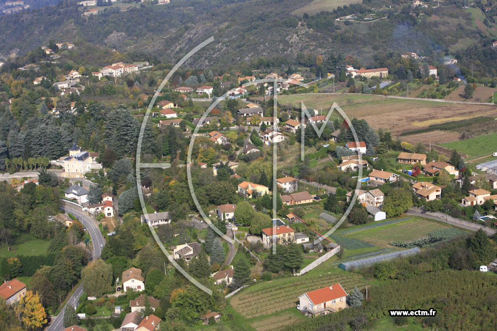 Photo arienne de Vienne (monte Saint Marcel)