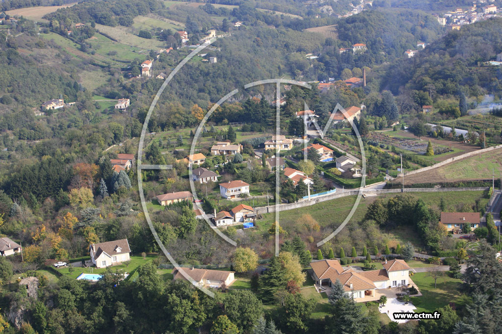 Photo arienne de Vienne (monte Saint Marcel)