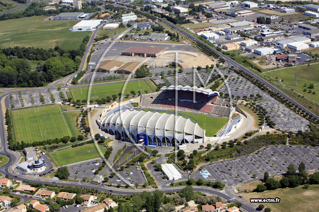 Photo arienne de Bziers (Stade de la Mditerrane)