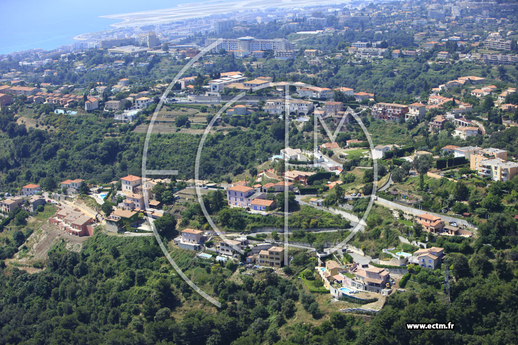 Photo arienne de Nice (chemin des Treuyes)