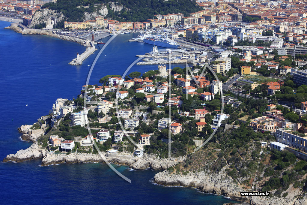 Photo arienne de Nice (le Cap de Nice)
