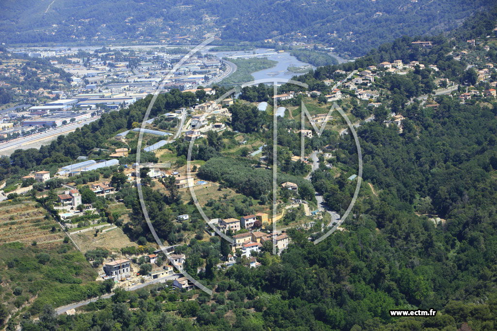 Photo arienne de Nice (route de Colomars)