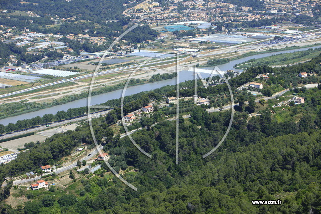 Photo arienne de Nice (route de Colomars)