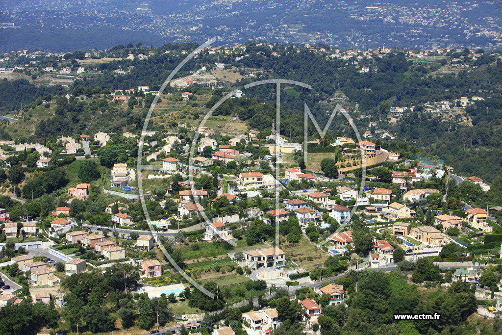 Photo arienne de Nice (route de Pessicart)