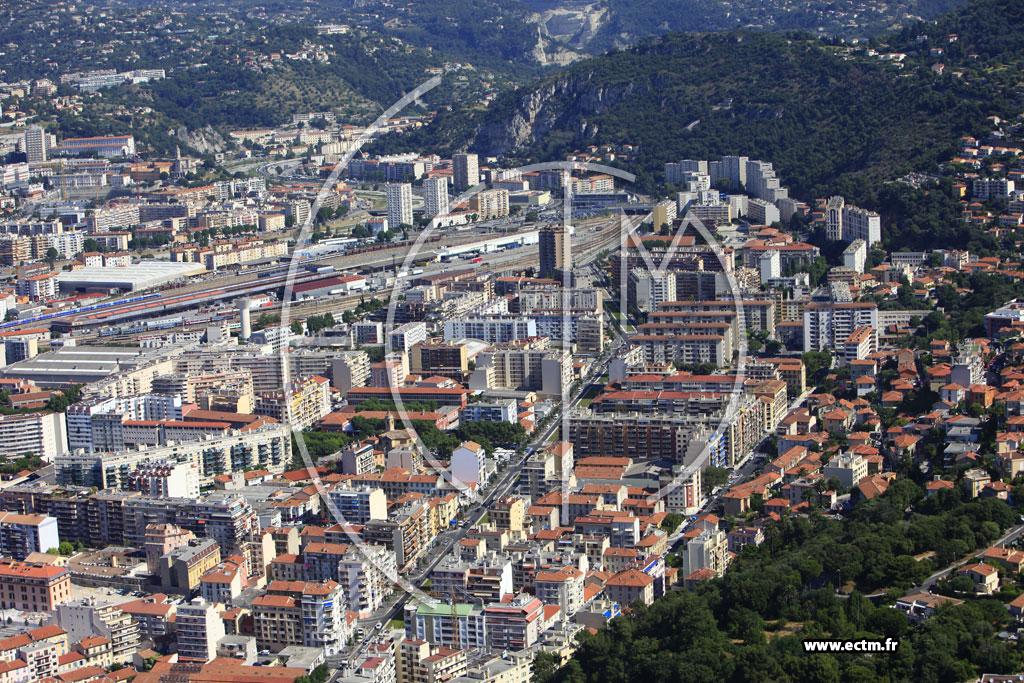 Photo arienne de Nice (Saint Roch)