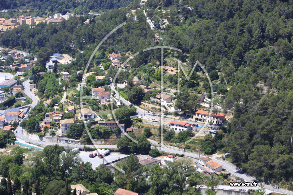 Photo arienne de Peillon (quartier Andrio)