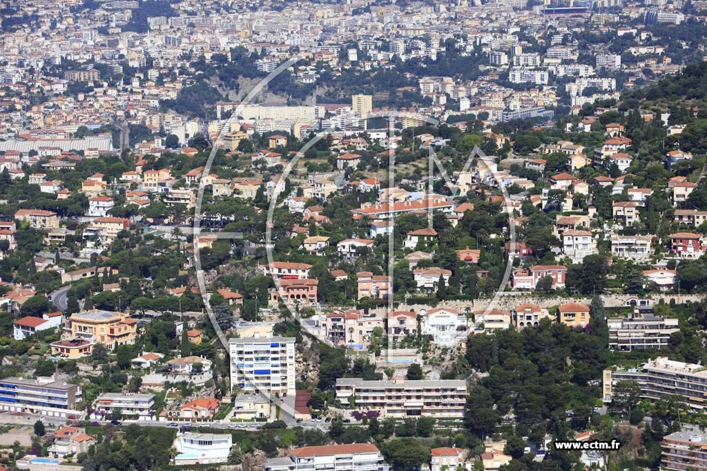 Photo arienne de Villefranche sur Mer