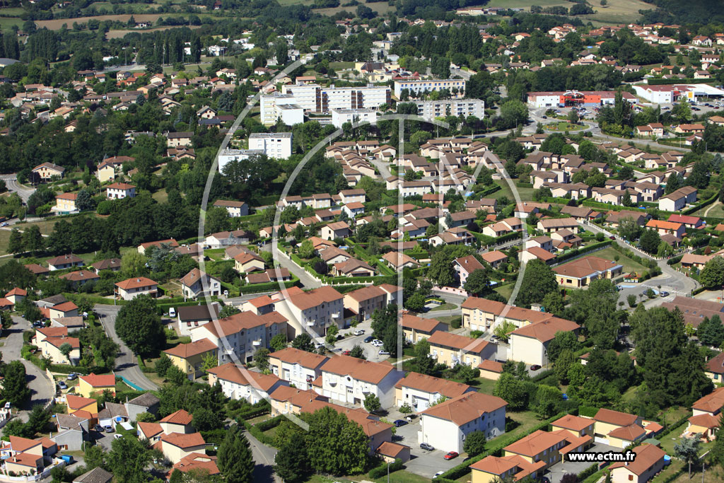 Photo arienne de Meximieux (La Cte)