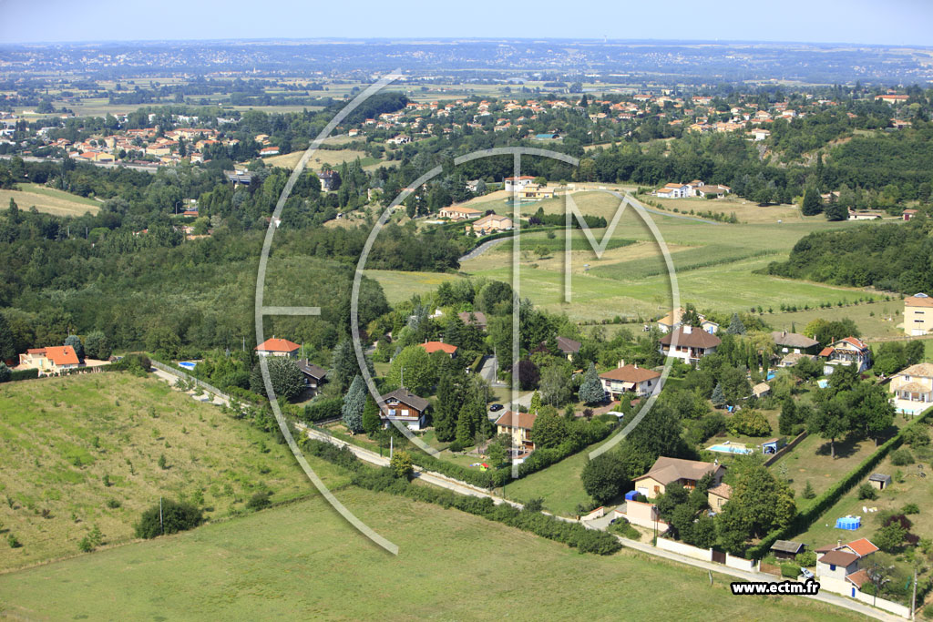 Photo arienne de Lissieu (Domaine de Bois Dieu)
