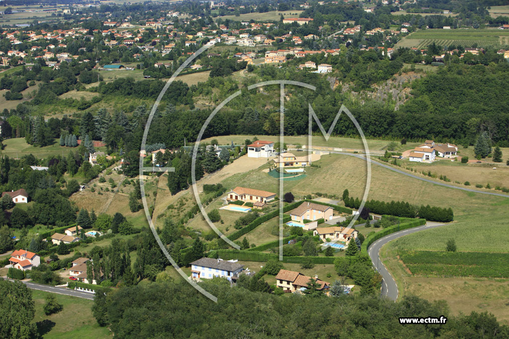 Photo arienne de Lissieu (Domaine de Bois Dieu)