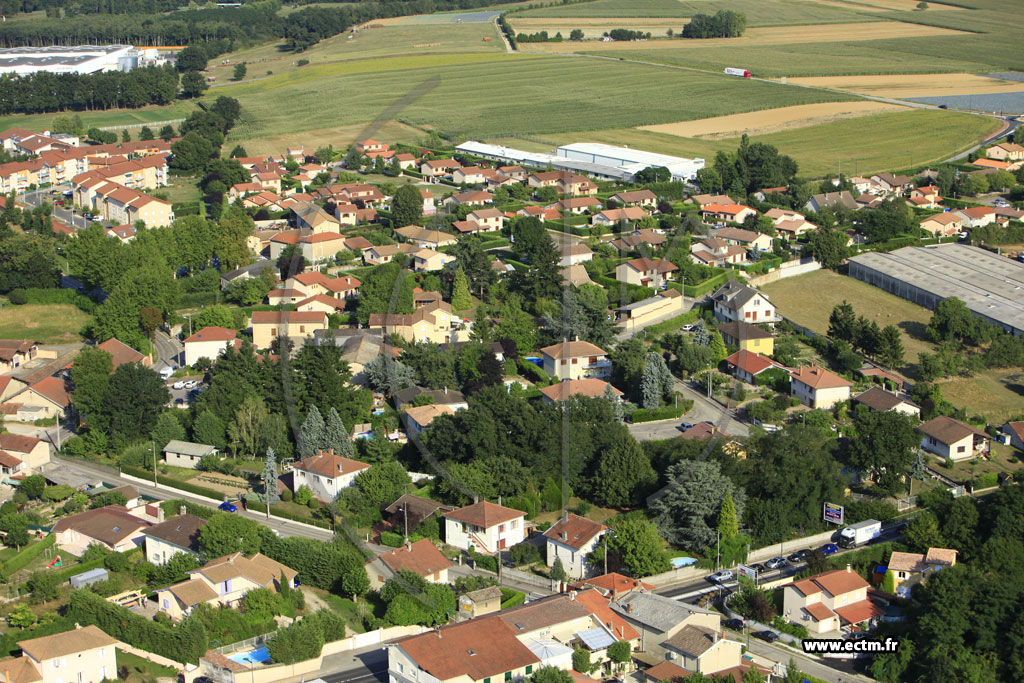 Photo arienne de Miribel (Les Echets)